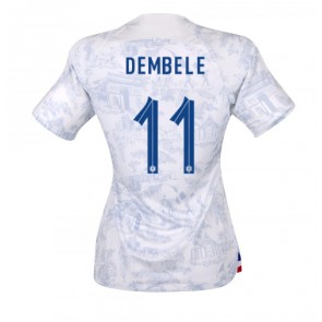 Frankrig Ousmane Dembele #11 Replika Udebanetrøje Dame VM 2022 Kortærmet